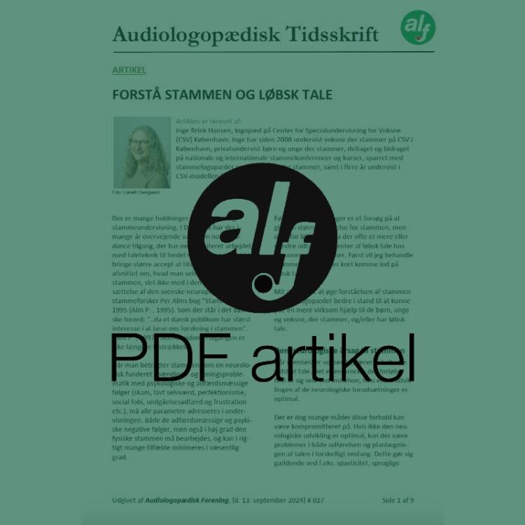 Forstå stammen og løbsk tale