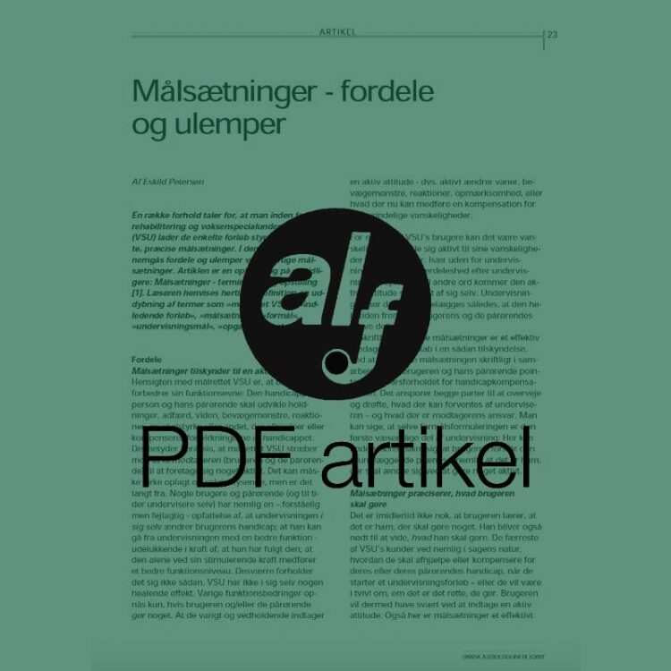 Målsætninger - fordele og ulemper