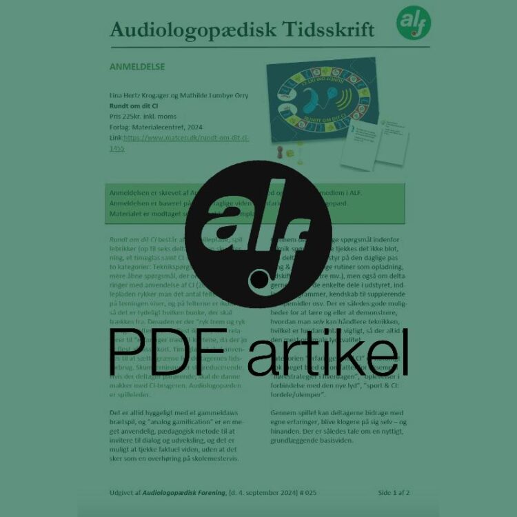 Anmeldelse af "Rundt om dit CI"