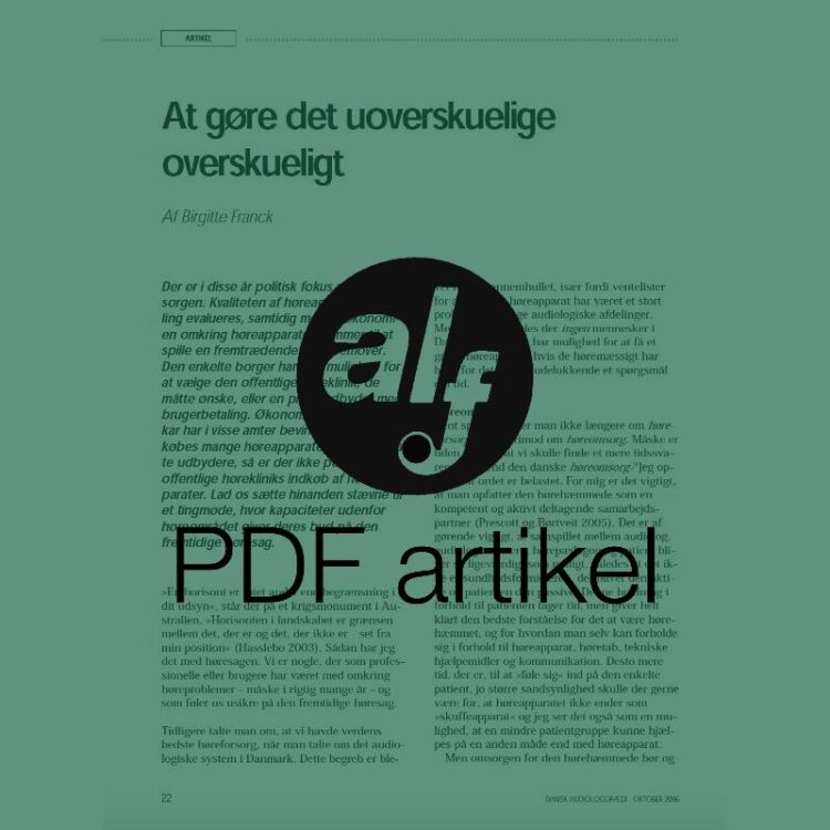 At gøre det uoverskueligt overskueligt