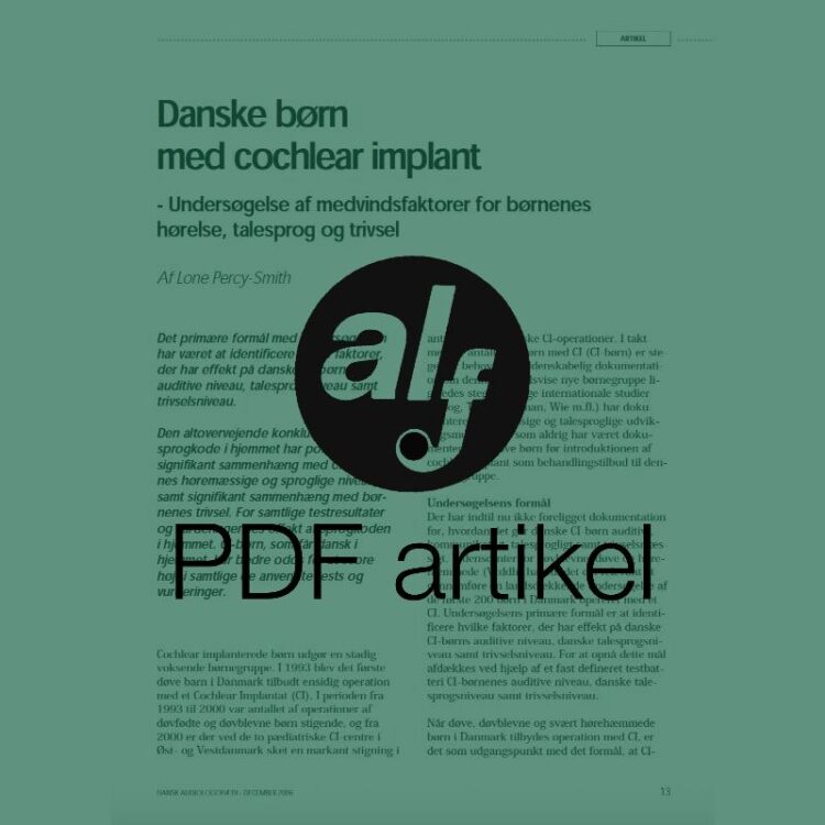Danske børn med cochlear implant