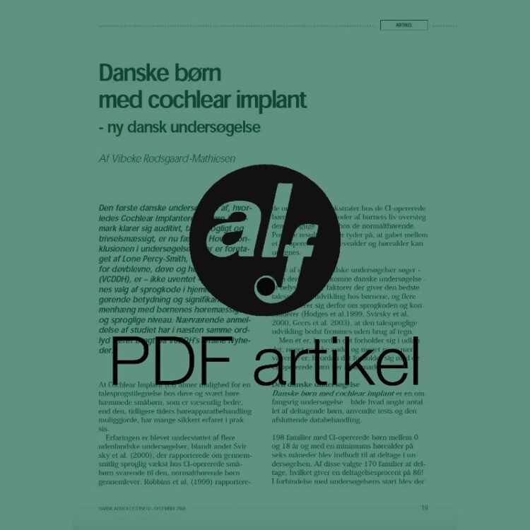 Danske børn med cochlear implant