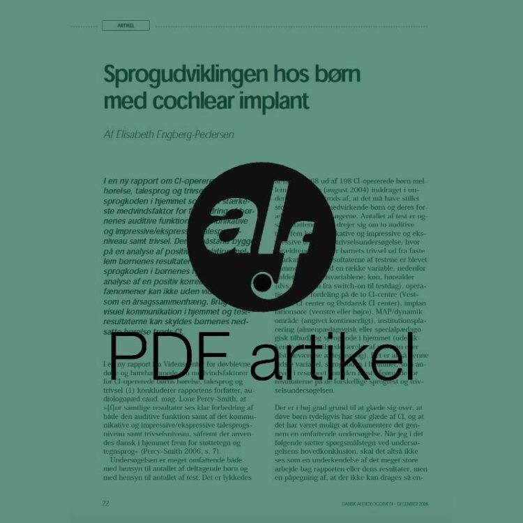 Sprogudvikling hos børn med cochlear implant