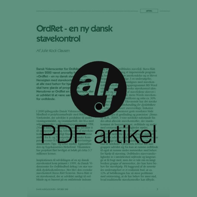 Ordret - en ny dansk stavekontrol