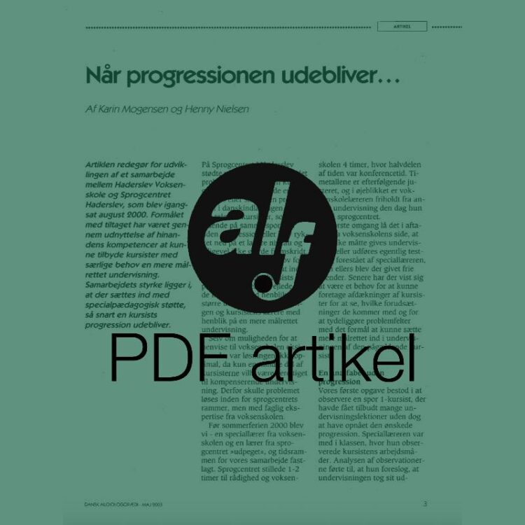 Når progressionen udebliver