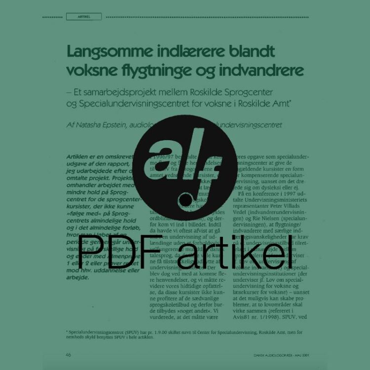 Langsomme indlærere blandt voksne flygtninge og indvandrere