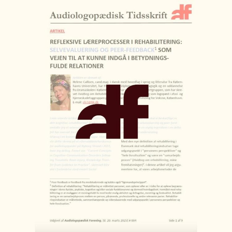 Refleksive læreprocesser i rehabilitering